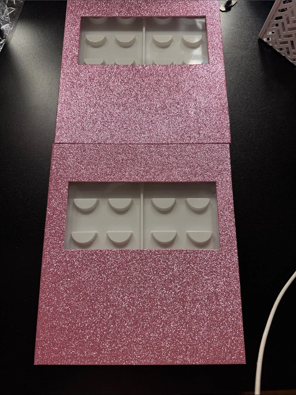 Pink Lash Book Tray with White Insert